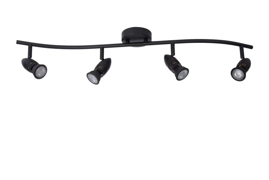 Lucide CARO - Ceiling spotlight - 4xGU10 - Black - turned off